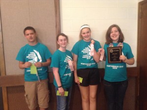 Northridge Blue Team - 4th Place: Colton Steinacher, Emma Price, Kassie Kinniburgh, Rachel Harvey